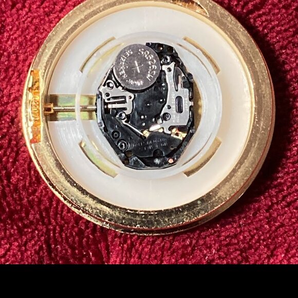 Hartford Insurance Gold Desk Clock Hinged Financial Selco Made in Japan and USA - Picture 6 of 13